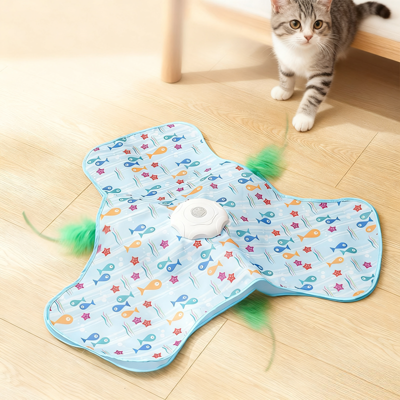 🐱 60% DI SCONTO ORA! 🎣 Giocattolo per Gatti “Cerca e Trova” – 2-in-1 con Bacchetta, Piuma Morbida & Base a Molla Resistente 🧶🐟