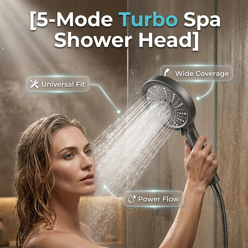 🥳2026 NUOVO ARRIVO🥳💞50K+ VENDUTI!🔥50% DI SCONTO! 🚿💦 Soffione Doccia ad Alta Pressione Regolabile con Effetto Pioggia — Getto Potenziato, Multi‑modalità, Installazione Semplice ✨
