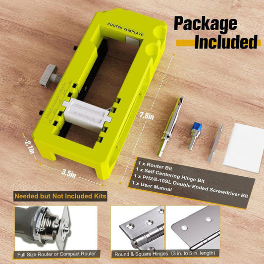 🔧 OFFERTA LIMITATA 50% DI SCONTO! ✨ Kit Dima per Cerniere Porta – Sagoma Regolabile, Compatibile con Fresatrice, Mortise Professionali 🛠️