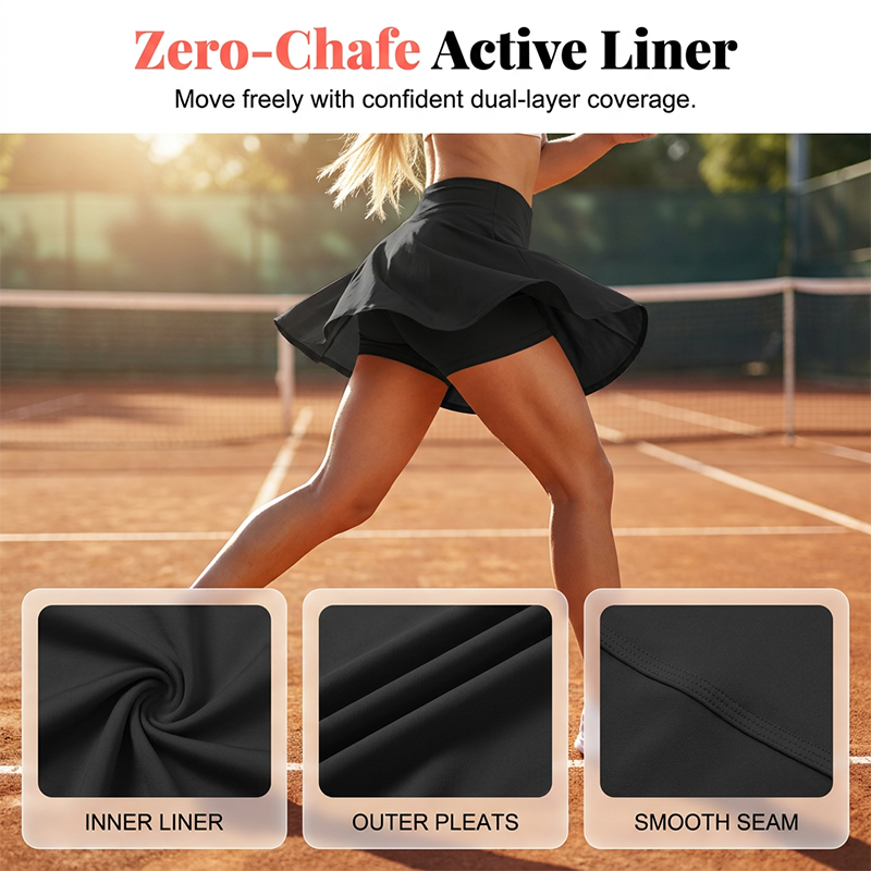 🌸 ORA SCONTO DEL 40%! 🌸 Gonna da tennis da donna a vita alta taglie forti con tasche