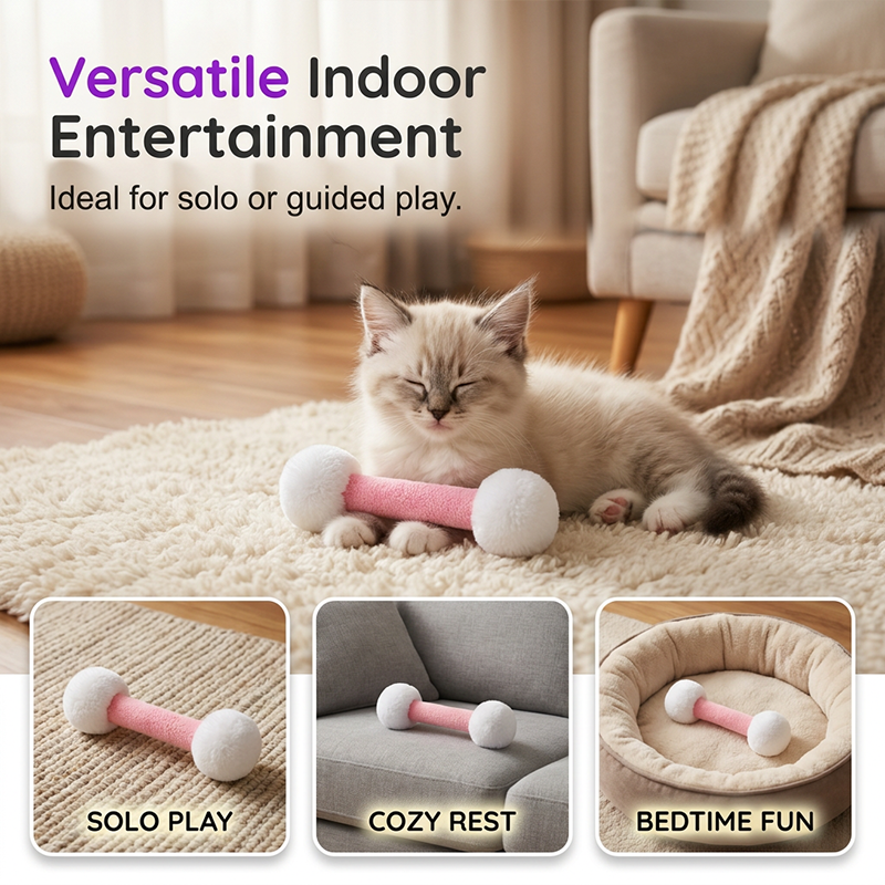 -50% Aujourd’hui 🐶🐱 Jouet Haltère en Peluche pour Animaux