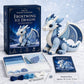 Kit Fai-da-Te Drago di Ghiaccio in Feltro Patchwork - Guardiano Invernale Artico Set da Cucito