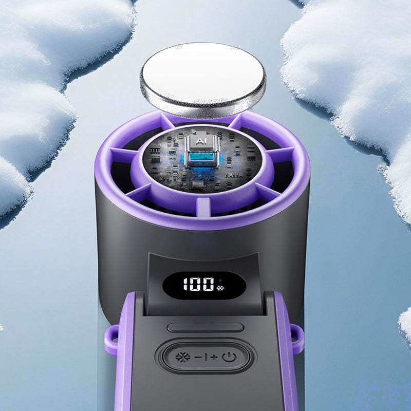 🔥✨ OFFERTA LAMPO -50%! Ventilatore portatile 3 in 1 con display digitale: piastra di raffreddamento istantanea, 100 velocità, batteria da 3600 mAh, design pieghevole, 3 colori