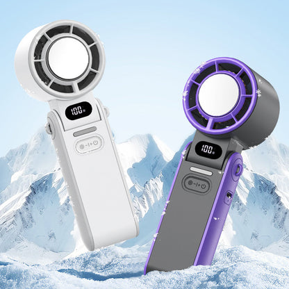 🔥✨ OFFERTA LAMPO -50%! Ventilatore portatile 3 in 1 con display digitale: piastra di raffreddamento istantanea, 100 velocità, batteria da 3600 mAh, design pieghevole, 3 colori
