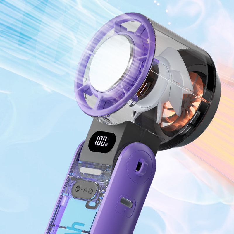 🔥✨ OFFERTA LAMPO -50%! Ventilatore portatile 3 in 1 con display digitale: piastra di raffreddamento istantanea, 100 velocità, batteria da 3600 mAh, design pieghevole, 3 colori