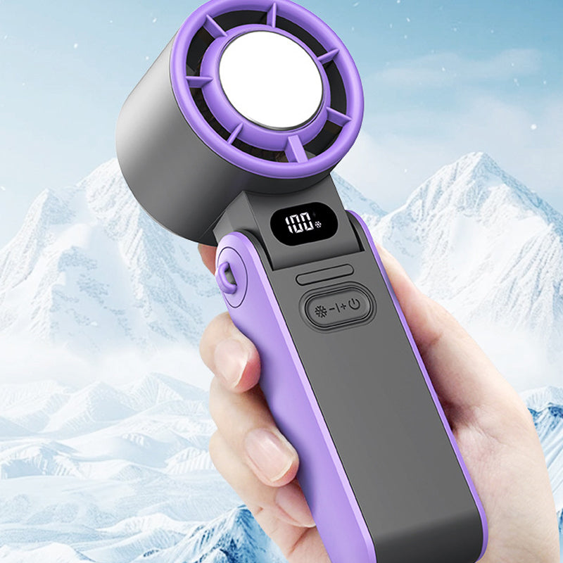 🔥✨ OFFERTA LAMPO -50%! Ventilatore portatile 3 in 1 con display digitale: piastra di raffreddamento istantanea, 100 velocità, batteria da 3600 mAh, design pieghevole, 3 colori