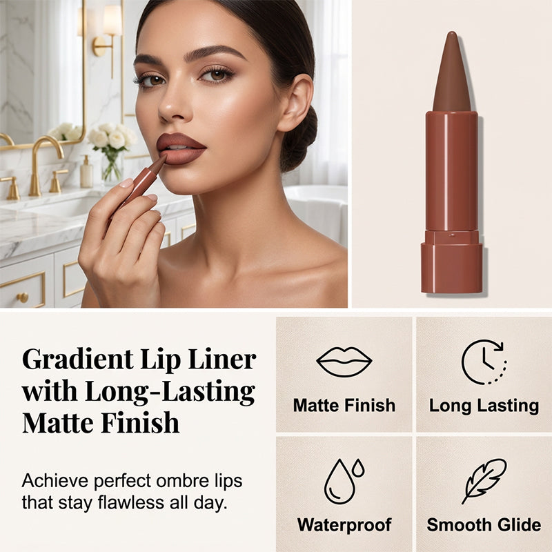✨ACQUISTA 1 E RICEVI 1 GRATIS✨ Rossetto opaco a doppia punta – Colore a lunga durata e a prova di sbavature