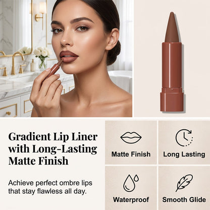 ✨ACQUISTA 1 E RICEVI 1 GRATIS✨ Rossetto opaco a doppia punta – Colore a lunga durata e a prova di sbavature