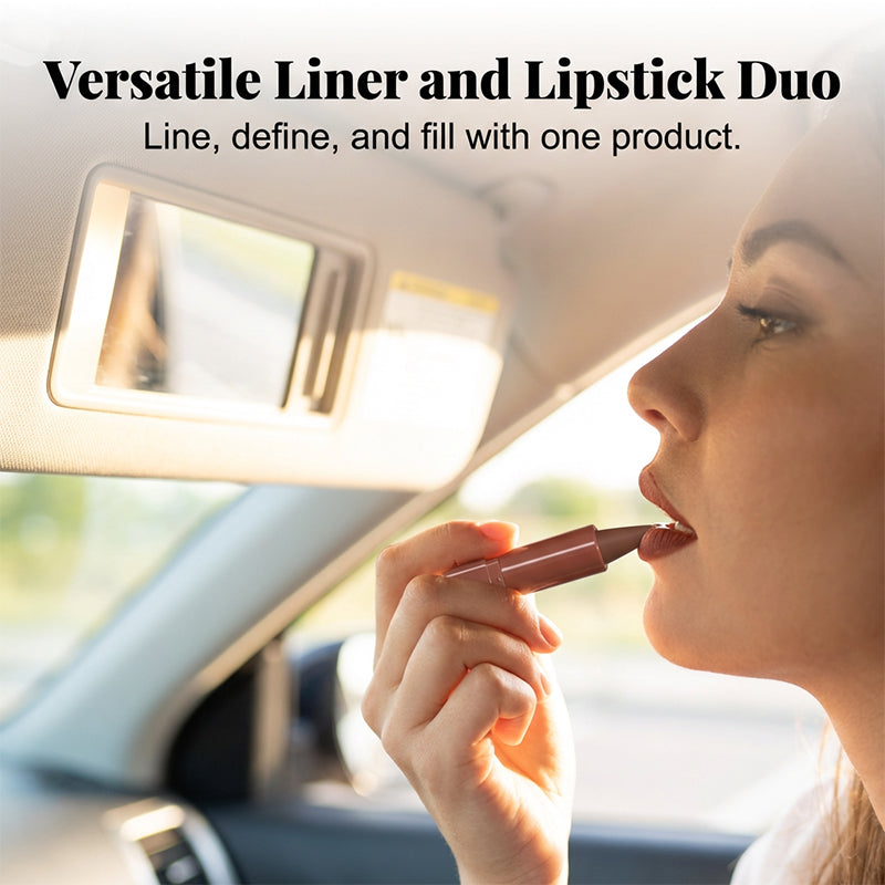 ✨ACQUISTA 1 E RICEVI 1 GRATIS✨ Rossetto opaco a doppia punta – Colore a lunga durata e a prova di sbavature