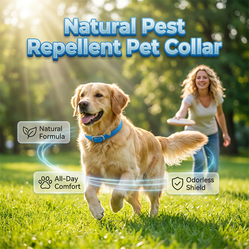 🎉 FLASH DEAL 50% OFF🐶🐱 – Plant-Based Flea & Tick Collar 🌿 Up to 8 Months Protection, Slow-Release Oils, Water-Resistant 💦 Repels Mosquitoes & Larvae, Comfortable & Safe for Daily Wear 🐕