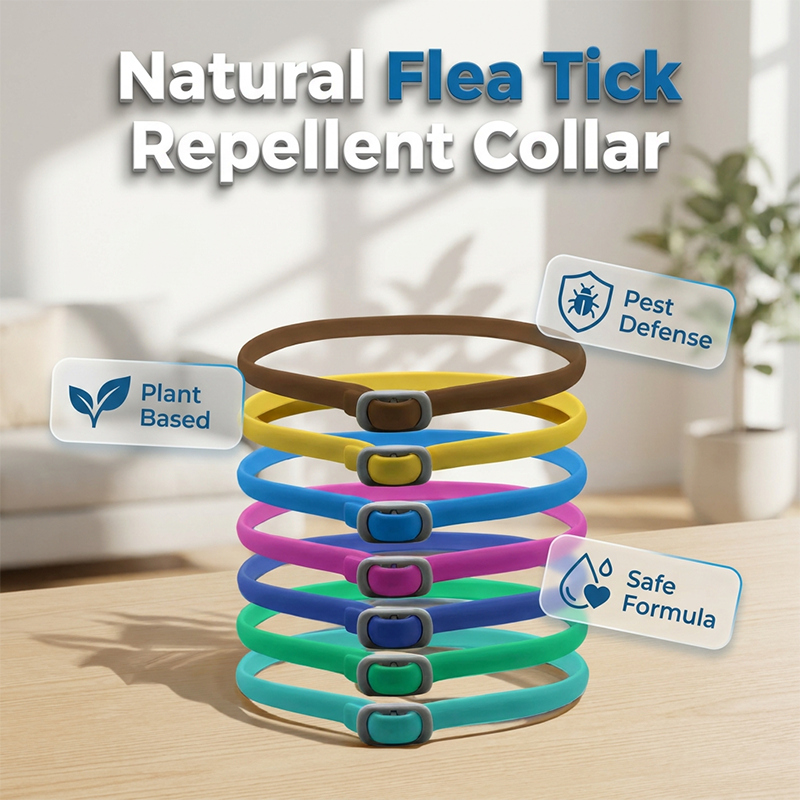 🎉 FLASH DEAL 50% OFF🐶🐱 – Plant-Based Flea & Tick Collar 🌿 Up to 8 Months Protection, Slow-Release Oils, Water-Resistant 💦 Repels Mosquitoes & Larvae, Comfortable & Safe for Daily Wear 🐕