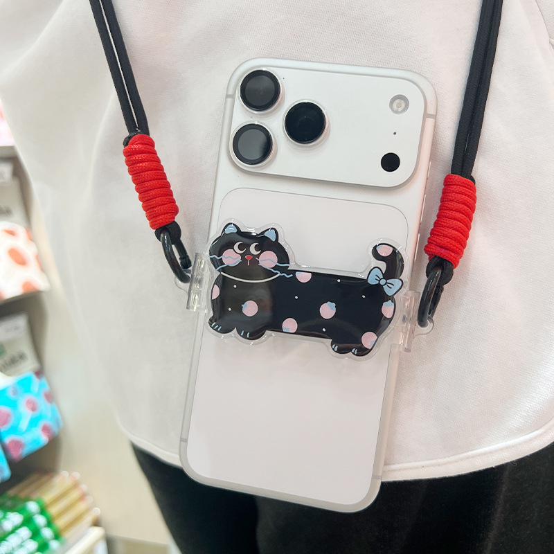 Clip per Telefono con Cordino e Simpatico Animale Cartoon