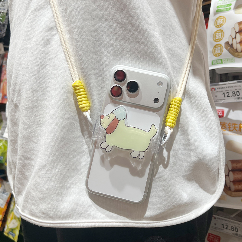 Clip per Telefono con Cordino e Simpatico Animale Cartoon