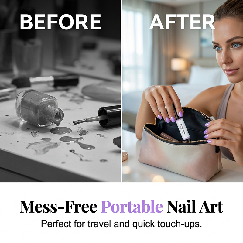 🥳2026 HOT SALE🥳💞50K+ SOLD!💅✨ LAST DAY 50% OFF! SAVILAND 6‑in‑1 Nail Pen – Twist & paint, no mess, travel‑friendly. Iridescent pearl finish, salon shine in seconds! 🎁💖