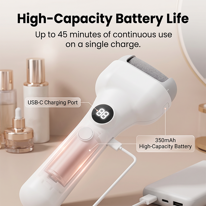 🔋 Strumento elettrico per pedicure ricaricabile con sensore di pressione intelligente – cura professionale dei piedi a portata di mano! 🦶✨