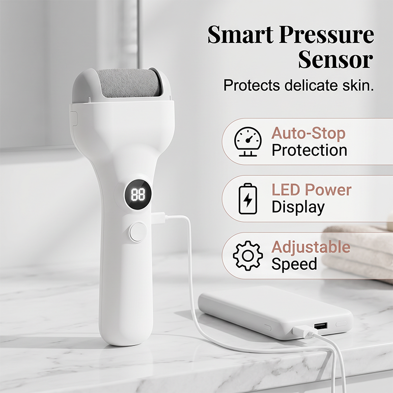 🔋 Strumento elettrico per pedicure ricaricabile con sensore di pressione intelligente – cura professionale dei piedi a portata di mano! 🦶✨