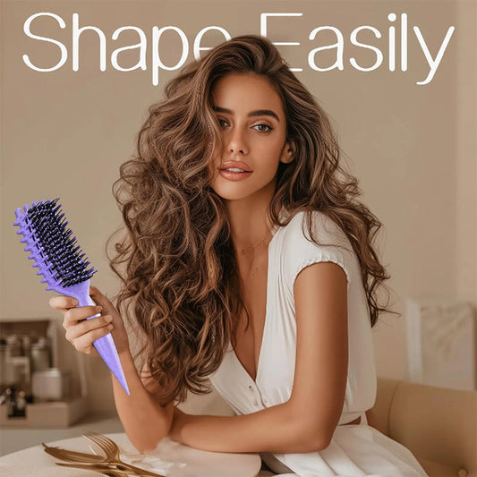 💨 Spazzola districante ventilata per capelli ricci – districa senza spezzare e dona volume! 🌀✨
