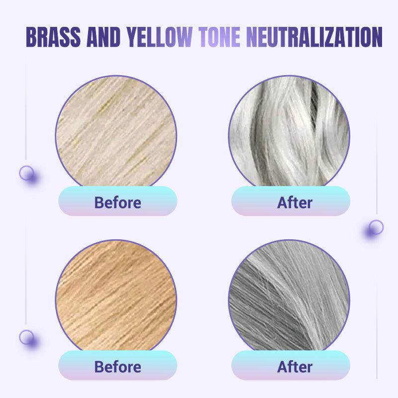 👱‍♀️Vuoi schiarire il colore dei capelli? I tuoi capelli hanno bisogno di cure urgenti! Maschera viola idratante per capelli con profumo duraturo