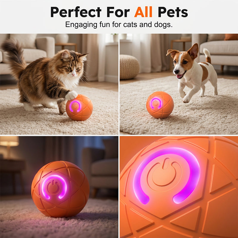 🥳VENDITA 2026🥳💞50.000+ VENDUTI!🐱🐶 SCONTO 50%! Pallina Intelligente Auto-Rimbalzante per Animali – Compagno di gioco autonomo, riduce ansia e noia. Resistente e sicura per cani piccoli e gatti. Ricarica USB! 🐾✨