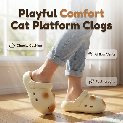 🐱Pantofole estive con plateau a tema gatto, perfette per le coppie