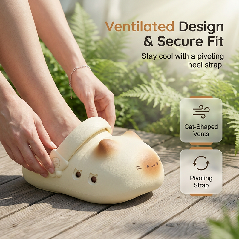 🐱Pantofole estive con plateau a tema gatto, perfette per le coppie