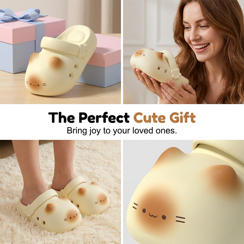🐱Pantofole estive con plateau a tema gatto, perfette per le coppie