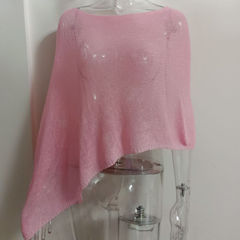 ⏰ULTIMO GIORNO! SCONTO 50%👚Elegante Poncho in Maglia Traforata. Taglio Fluido, Lucentezza Raffinata – il Complemento Perfetto per Abiti & Top