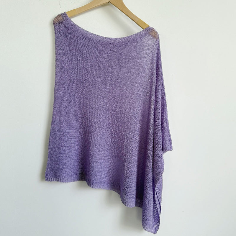 ⏰ULTIMO GIORNO! SCONTO 50%👚Elegante Poncho in Maglia Traforata. Taglio Fluido, Lucentezza Raffinata – il Complemento Perfetto per Abiti & Top