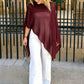 ⏰ULTIMO GIORNO! SCONTO 50%👚Elegante Poncho in Maglia Traforata. Taglio Fluido, Lucentezza Raffinata – il Complemento Perfetto per Abiti & Top