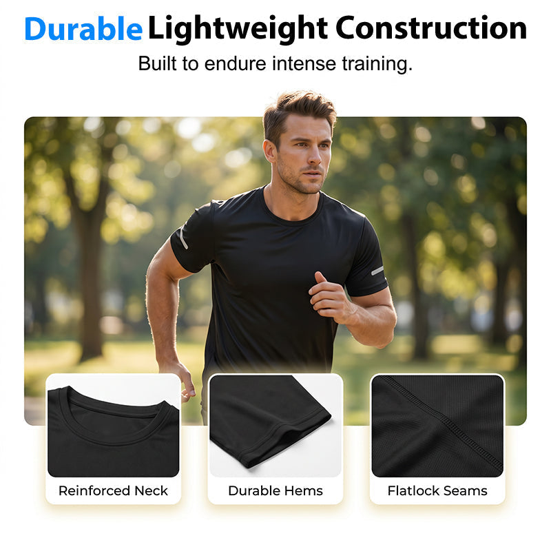 T-Shirt Sportiva da Uomo Traspirante per Allenamento e Fitness