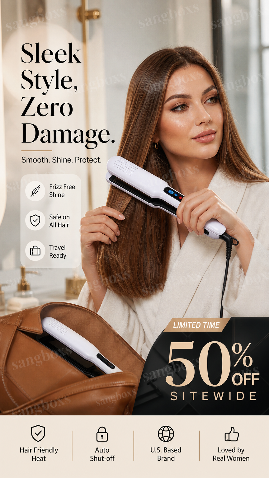 💇‍♀️ Piastra arricciacapelli 2-in-1 con cura agli ioni negativi – liscia, arriccia e protegge! ⚡✨