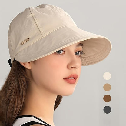 👒 Cappello da sole a tesa larga per donna – UPF 50+, apertura per coda di cavallo, perfetto per golf e spiaggia ☀️🏌️‍♀️🏖️