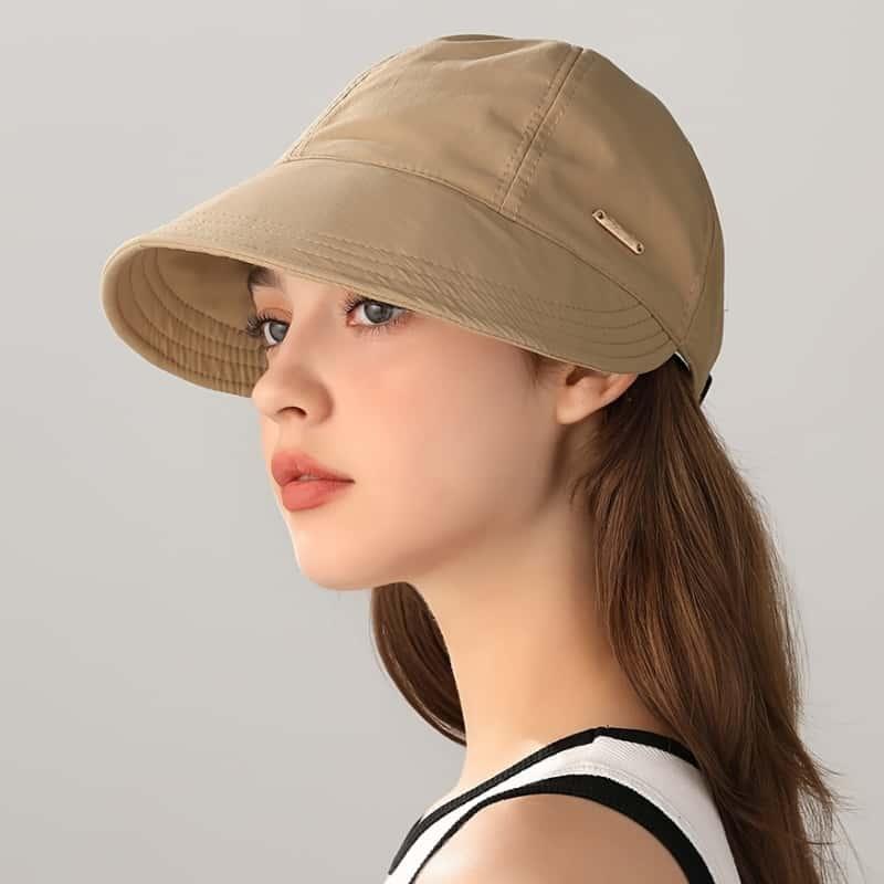 👒 Cappello da sole a tesa larga per donna – UPF 50+, apertura per coda di cavallo, perfetto per golf e spiaggia ☀️🏌️‍♀️🏖️