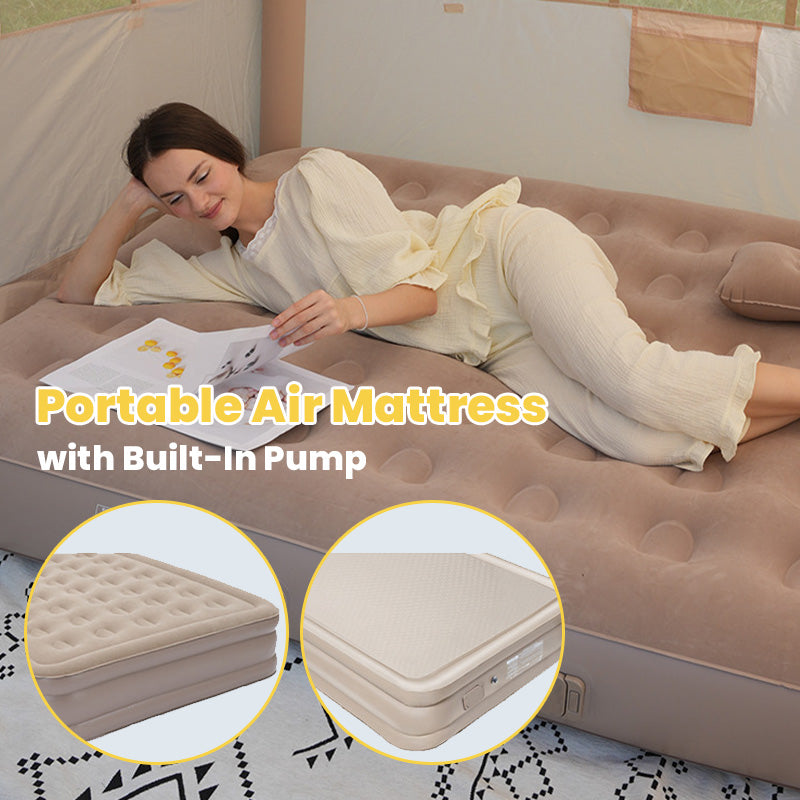 【🛏️ Prezzo Minimo Storico – Offerta Limitata!】💨 Materasso Gonfiabile Portatile con Pompa Integrata – Pompa Incorporata, Confezione Compatta & Montaggio Rapido – Ideale per Camping, Ospiti & Viaggi 🏕️