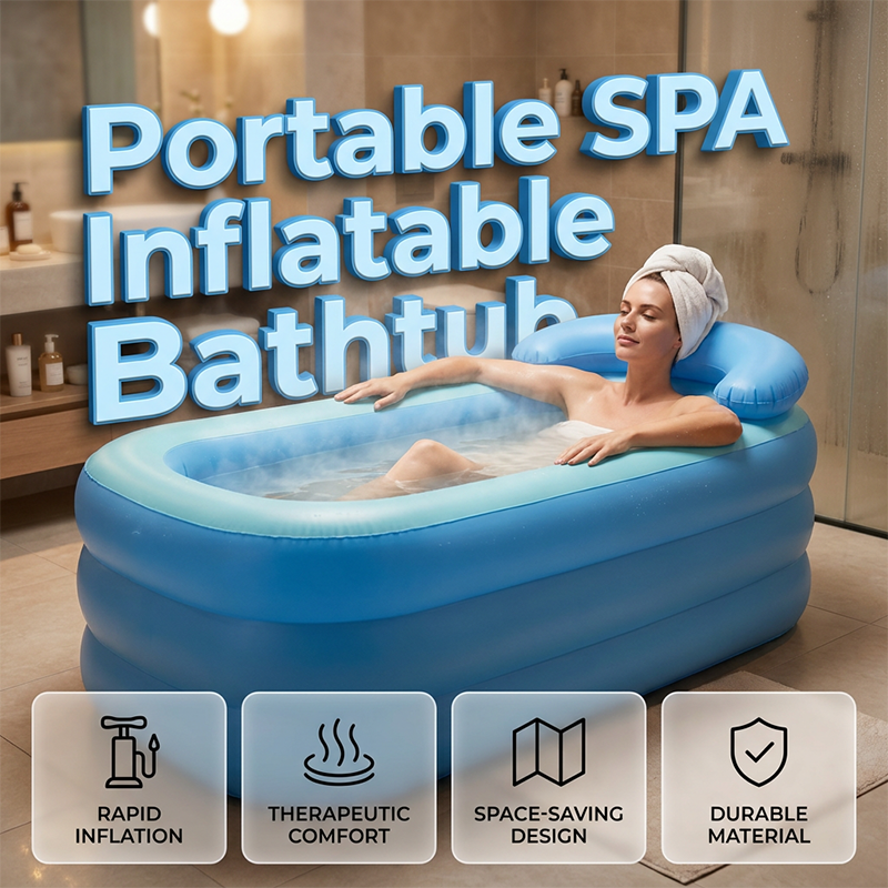 🏊‍♂️ 50% DI SCONTO – ULTIMO GIORNO! 🌊 Vasca da Bagno Gonfiabile Isolata a 3 Strati – PVC – Ritenzione del Calore & Supporto Lombare per Spa Casalinga