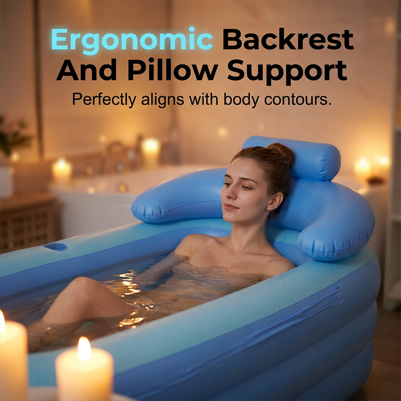 🏊‍♂️ 50% DI SCONTO – ULTIMO GIORNO! 🌊 Vasca da Bagno Gonfiabile Isolata a 3 Strati – PVC – Ritenzione del Calore & Supporto Lombare per Spa Casalinga