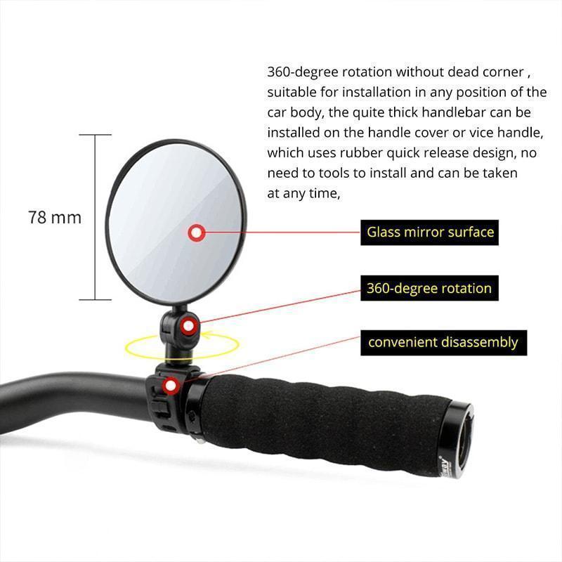 ⏳ Speciale a durata limitata ⏰ Retrorevisore girante a 360 gradi 🚴‍♂️🔎