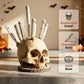 💀Sorpresa di Halloween - fino alla metà del prezzo🎃Portacoltelli creativo a forma di teschio in resina