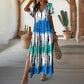 🏖️🌸Saldi Estivi 60% DI SCONTO💃Abito Casual da Donna con Scollo a V e Sfumatura di Colore