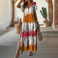 🏖️🌸Saldi Estivi 60% DI SCONTO💃Abito Casual da Donna con Scollo a V e Sfumatura di Colore