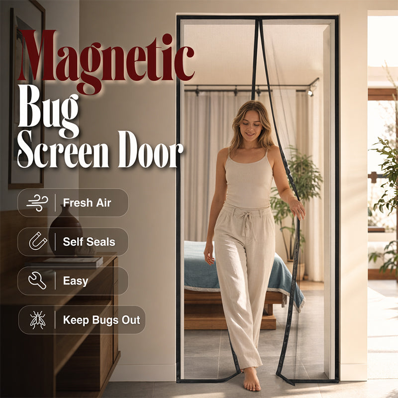 ✨️Ultimo Giorno 50% DI SCONTO🚪✨ ZANZARIERA MAGNETICA PER PORTA – TIENE FUORI MOSCHE, ZANZARE & VESPE! ✅ Chiusura Automatica • Installazione Senza Forare • Adatta a Animali e Bambini