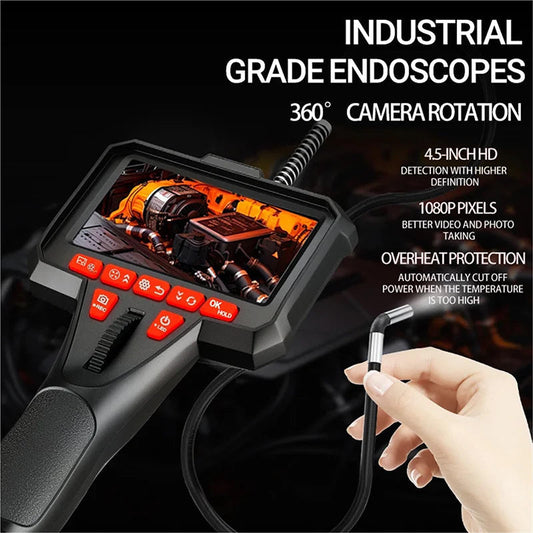 🔧 50% DI SCONTO ORA! 📹 Endoscopio Automotive Portatile 6mm – Telecamera Articolata, Monitor HD, Illuminazione LED & Cavo Semi-Rigido per Ispezioni di Precisione ✨
