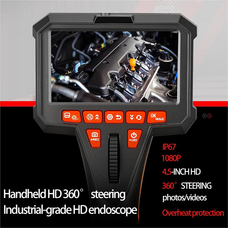 🔧 50% DI SCONTO ORA! 📹 Endoscopio Automotive Portatile 6mm – Telecamera Articolata, Monitor HD, Illuminazione LED & Cavo Semi-Rigido per Ispezioni di Precisione ✨