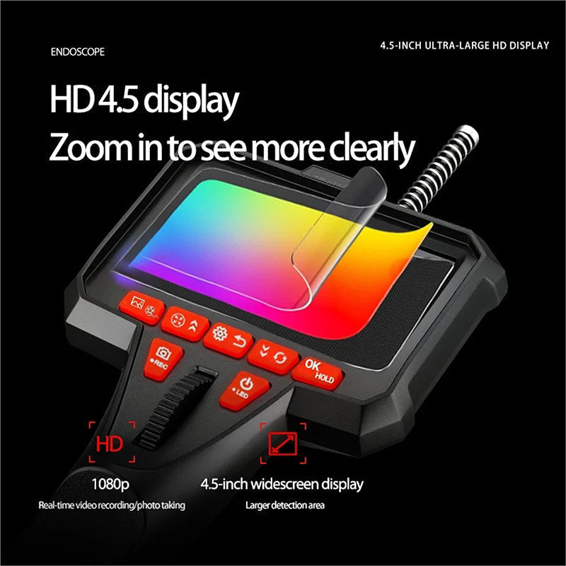🔧 50% DI SCONTO ORA! 📹 Endoscopio Automotive Portatile 6mm – Telecamera Articolata, Monitor HD, Illuminazione LED & Cavo Semi-Rigido per Ispezioni di Precisione ✨