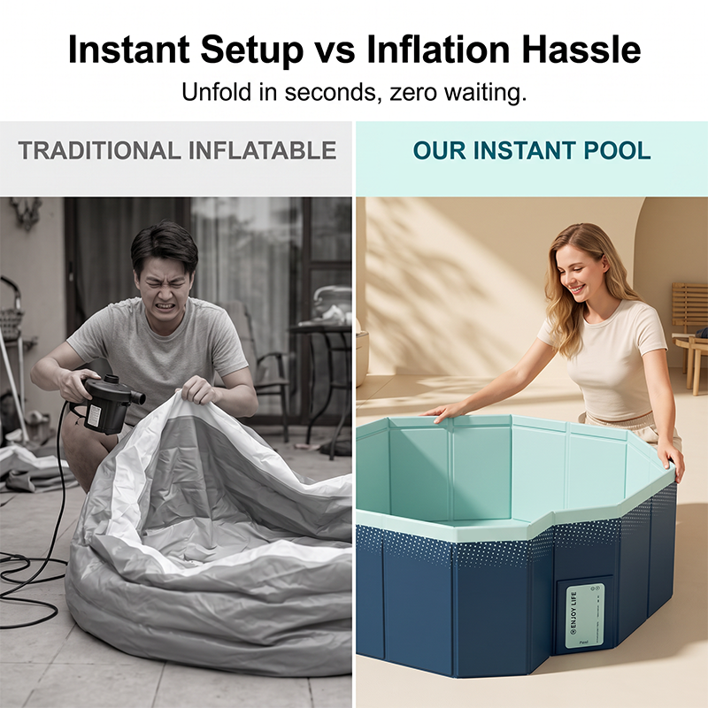 🥳OFFERTA IMPERDIBILE 2026🥳💞OLTRE 50.000 VENDUTE!👵❤️ Piscina rinforzata, non gonfiabile: goditi divertenti attività acquatiche e rinfrescati a casa durante l'estate.
