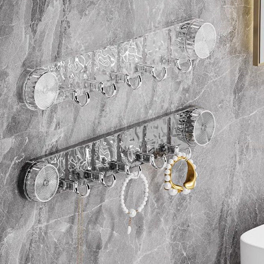 🔥OFFERTA SPECIALE 50% DI SCONTO🔥 Porta Appendiabiti a Ventosa Rotante Senza Foratura con Texture Ondulata