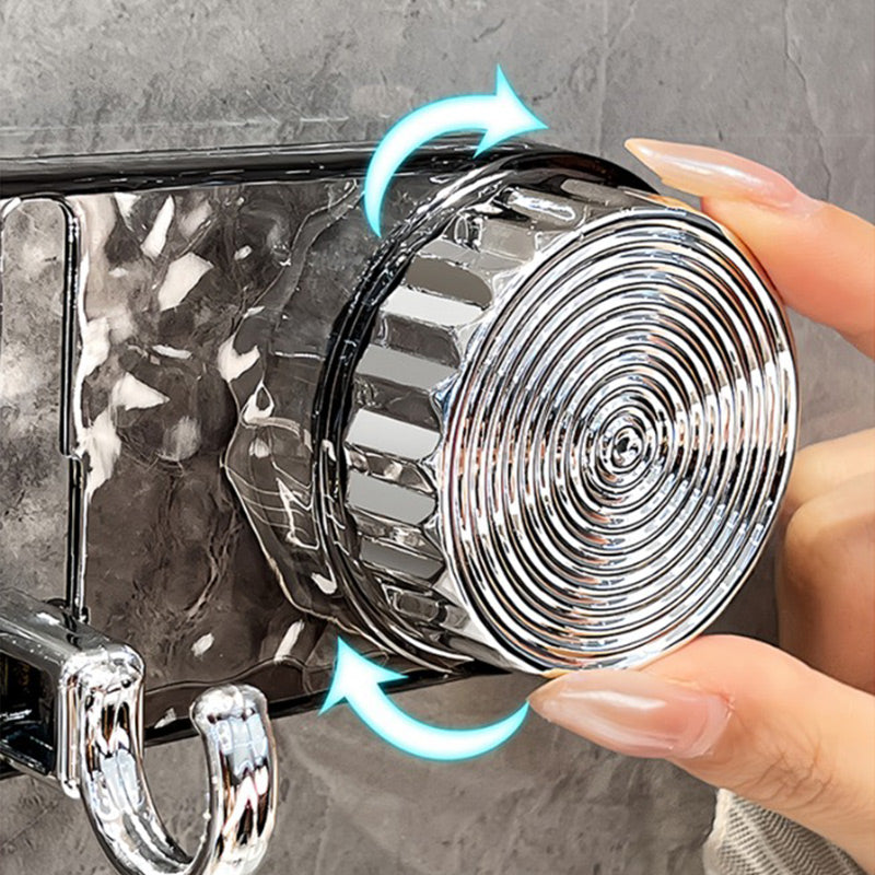 🔥OFFERTA SPECIALE 50% DI SCONTO🔥 Porta Appendiabiti a Ventosa Rotante Senza Foratura con Texture Ondulata