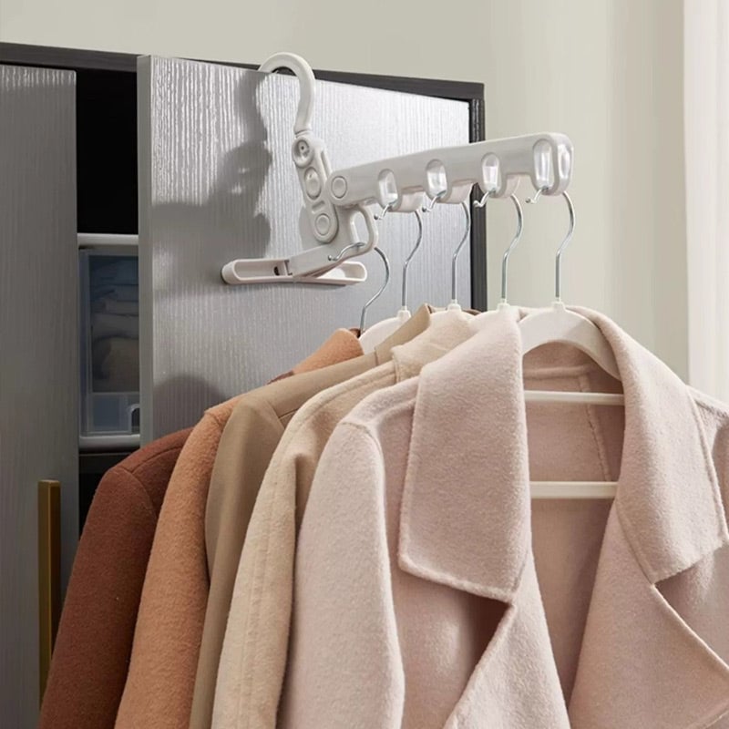 🔥🧥 Appendiabiti pieghevole – 5 ganci, salvaspazio, ideale per i viaggi!