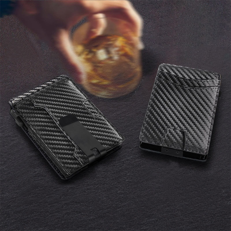 Portacarte Magnetico da Uomo con Protezione RFID/NFC – Design Bifold Classico, Chiusura Magnetica