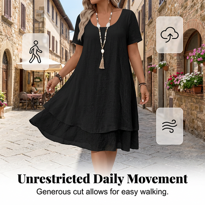 🎦 Nuovi Arrivi + 50% = doppia sorpresa! Vestito Casual Donna a Maniche Corte con Vestibilità Ampia